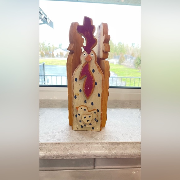 Wooden Rooster Decor - Picture 7 of 8